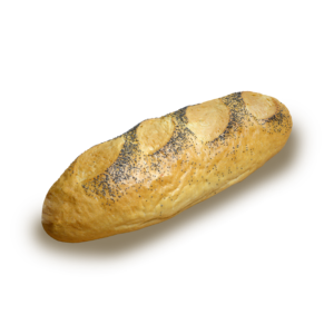 CHLEB BAROWY – Pszenno-żytni na naturalnym zakwasie, zdobiony makiem. cały, 600g, produkowany codziennie