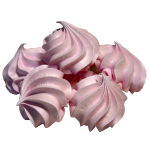 BEZY MALINOWE Ciastka bezowe o smaku malinowym. tacka 150g lub „na wagę”.
