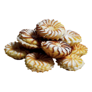 MINI BABECZKI SEROWE Ciastka kruche wypełnione nadzieniem serowym i nadzieniem malinowym. 1kg lub 500g